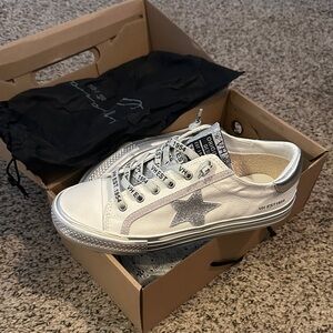 Vintage Havana White and Silver Sneakers